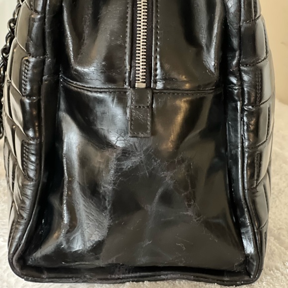 Chanel Black Quilted Vinyl Large Frozen Tote Bag - Picture 12 of 15